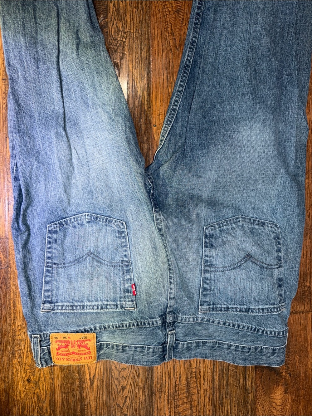 Men's Levi’s 514 Classic Blue Denim Jeans 36x34 - Picture 4 of 6